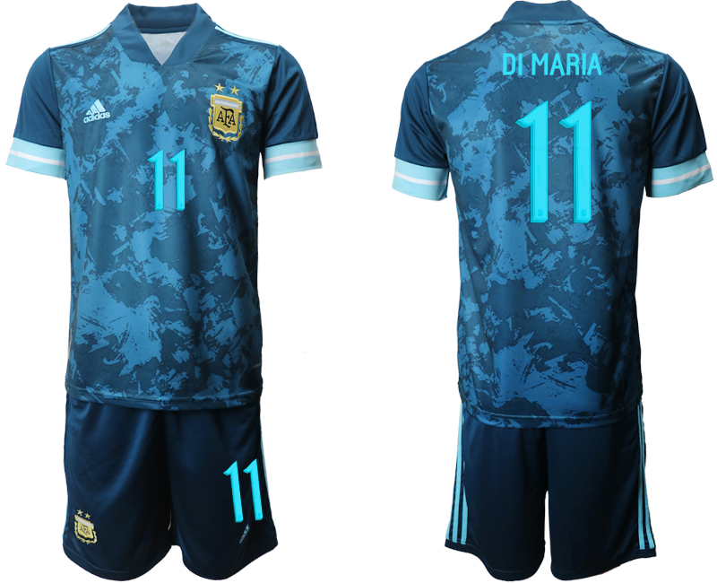 Cheap Men 2021 National Argentina away 11 blue soccer jerseys